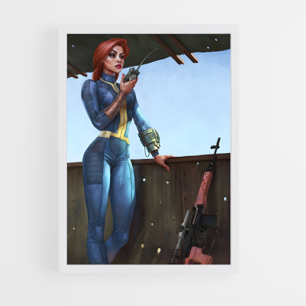 Poster Survivante en Bleu – affiche Fallout (vue 3)